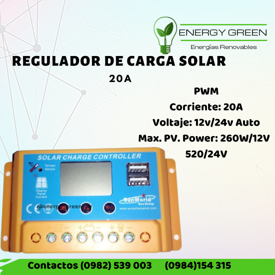 Controlador de carga solar PWM