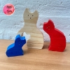 Imagen de Rompe Cabezas de Madera diseño gato juguete para niño/ bebe