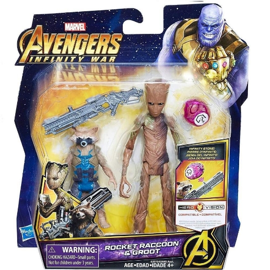 Imagen de Muñecos Hasbro Avengers Rocket Raccoon & Groot Infinity War E2070 - Default Title