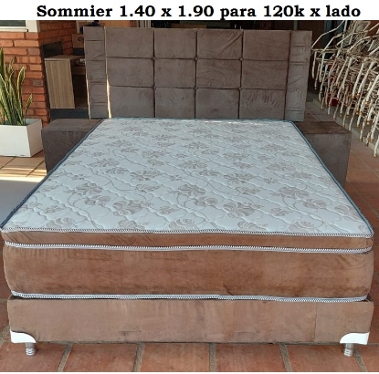 Comprá Somier Paraná Convencional 120 x 190 cm - Azul - Envios a