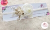 Imagen de Vinchas ajustable flor blanco para bebe 