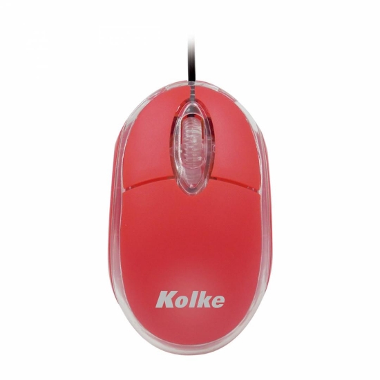 Imagen de Mouse Óptico USB KOLKE KM-117 con Luz (Rojo) 