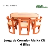 Imagen de Juego Comedor Alaska caoba 6 sillas 