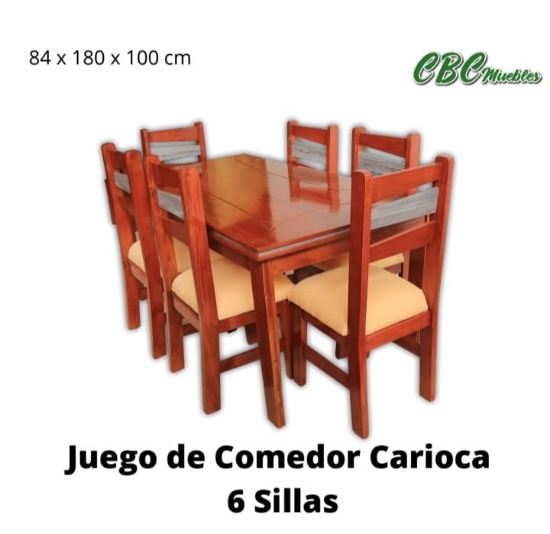 Imagen de Juego de Comedor Carioca de 6 sillas 