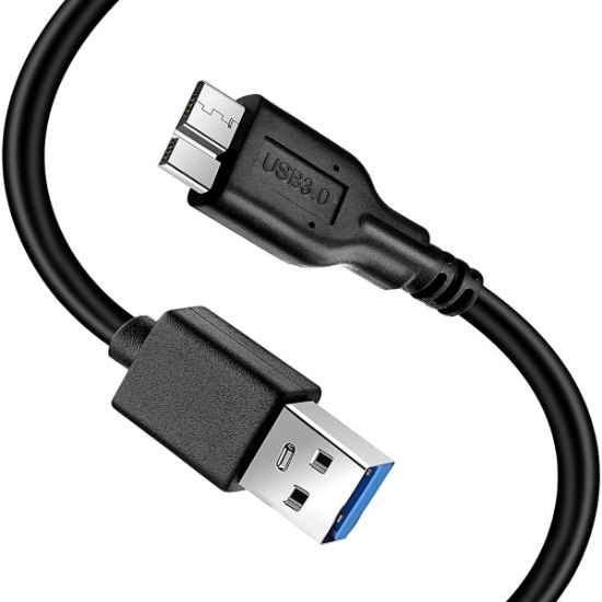 Imagen de Cable Micro B USB 3.0 HDD EXT Blanco