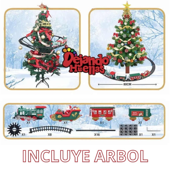 Imagen de Tren Para Arbol + Arbolito de Navidad 👣 80cm