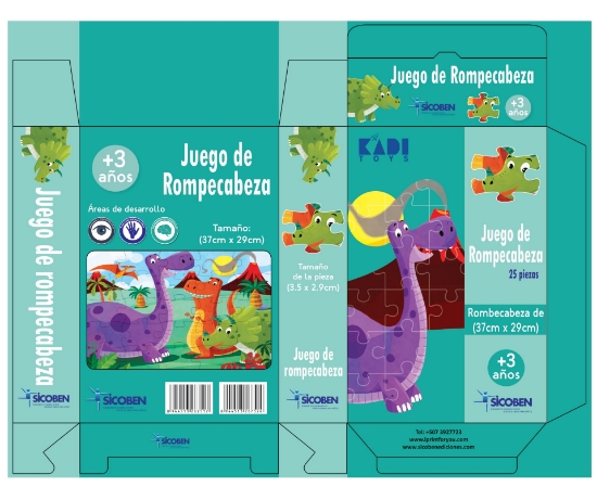 Imagen de Libro Rompecabezas Kadi toys dinosaurios