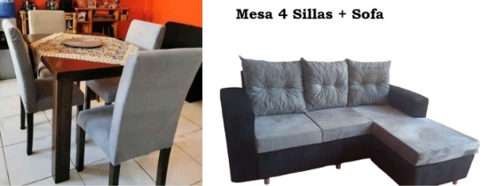 Imagen de Combo comedor 4 sillas + sofa