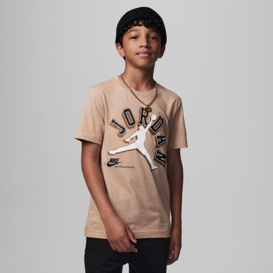 Imagen de Remera Nike Tshirt Jordan Beige Kids